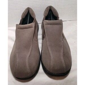 Comfort-Well By Beacon Womens Slip on Shoes 9M Charcoal Gray Faux‎ Suede Fabric